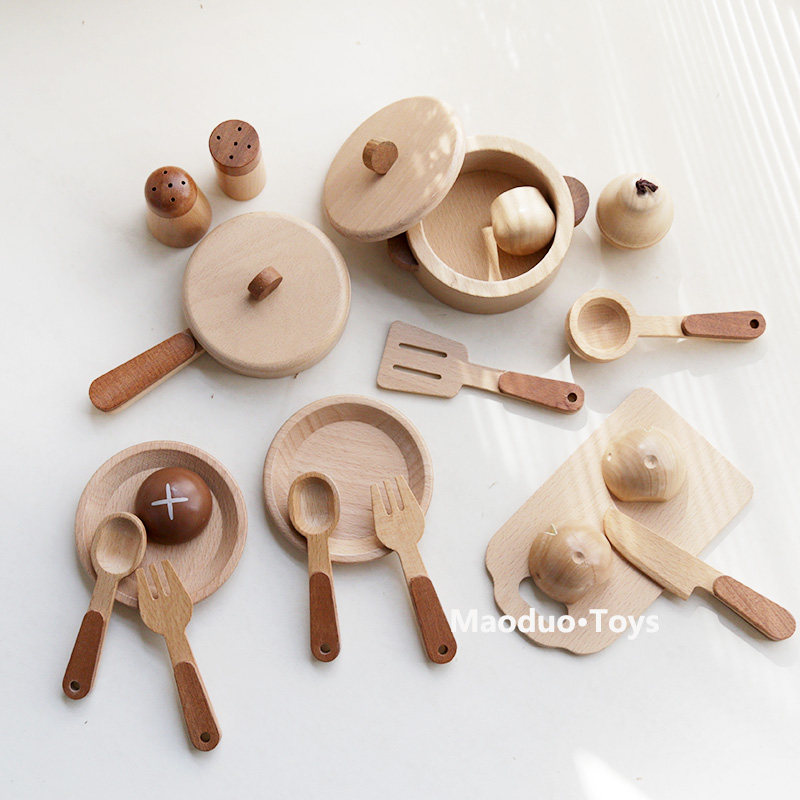 Kitchen Appliances Cooking - Maoduo Oyuncaklar Kayın Ahşap Çocuk Mutfak